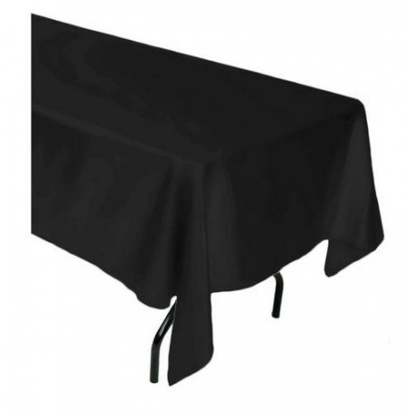 Obrus saténový čierny