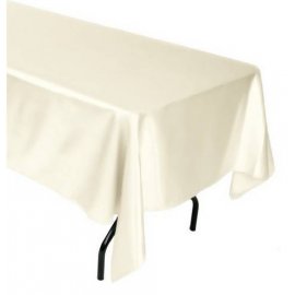 Obrus saténový smotanový