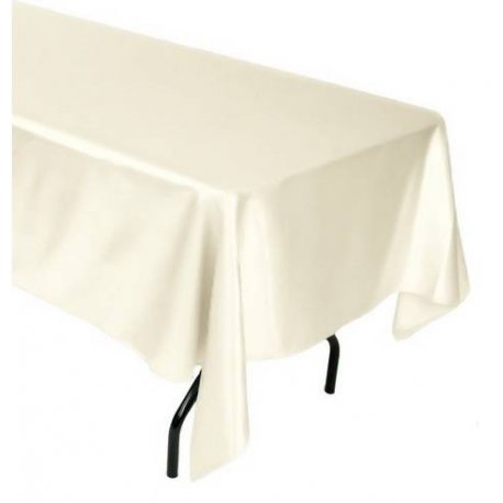 Obrus saténový smotanový