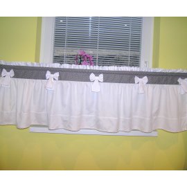 Záclona Monika s bodkou šedá