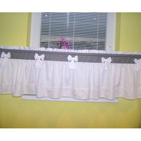 Záclona Monika s bodkou šedá