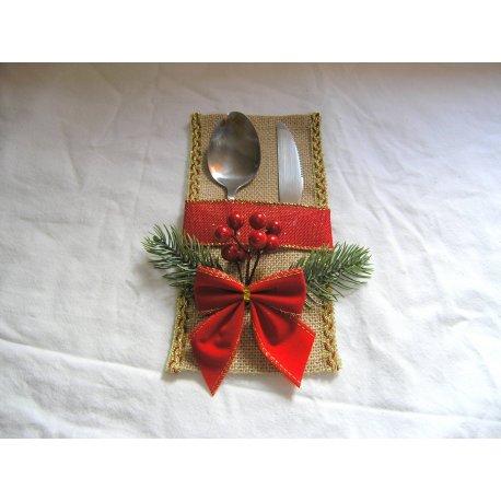 Obal na příbor vánoční 