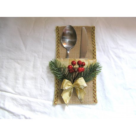 Obal na příbor vánoční 