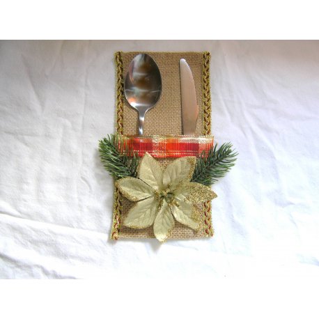 Obal na príbor vianočný 