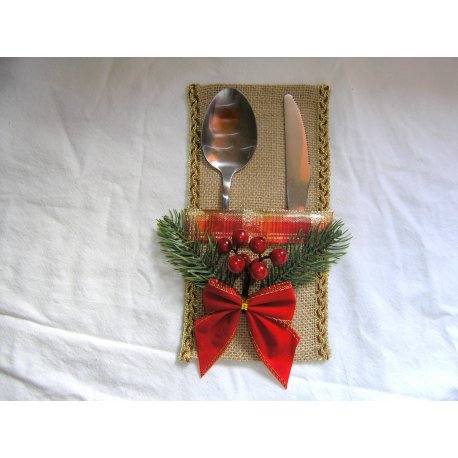 Obal na příbor vánoční 