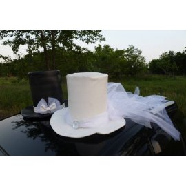 Svadobná dekorácia - klobúky sada II
