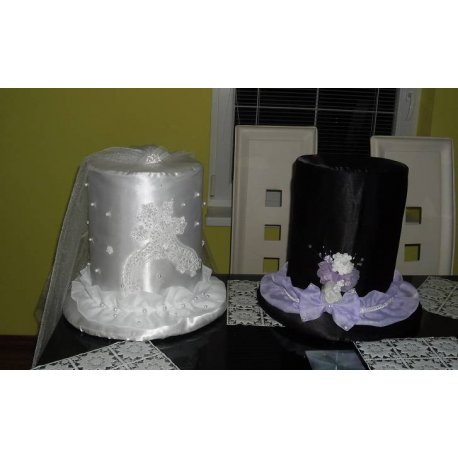 Svadobná dekorácia - klobúky sada III
