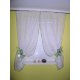 Záclona bielo zelený kvet