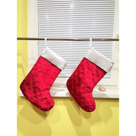 Mikulášska bota červeno bíla