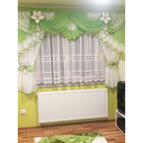 Záclona zelená Olívia 