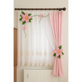 Dekorační komplet - růžové květiny