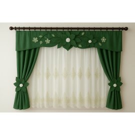 Dekoračný komplet - kvety zelená